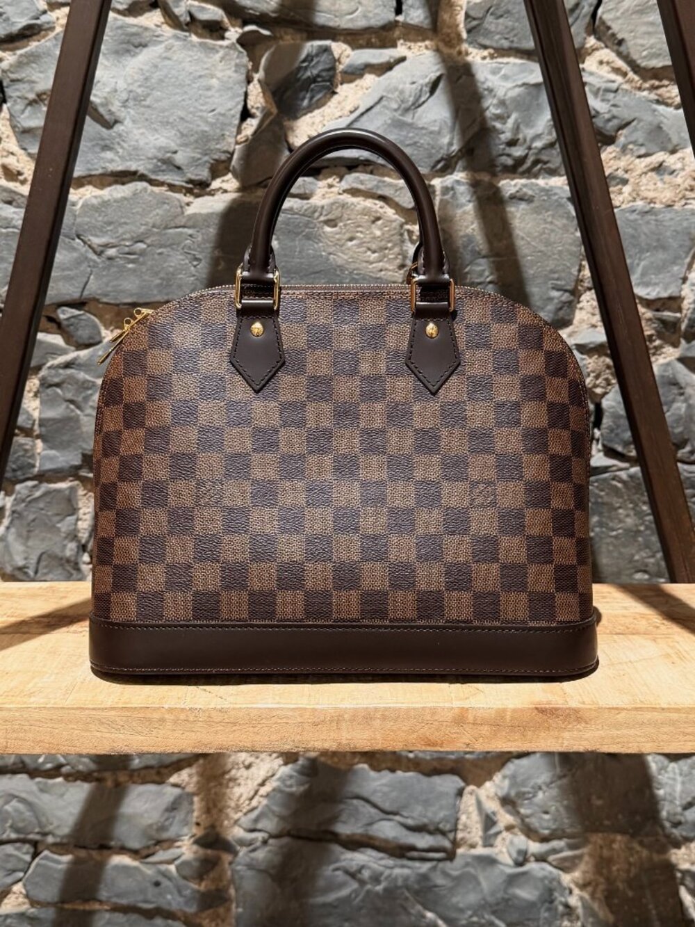 Louis Vuitton Damier Ebene Alma PM Handbag